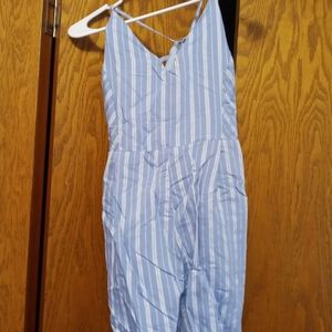 Nanamacs light blue striped romper